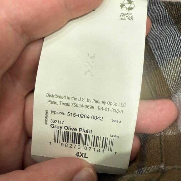 Mutual Weave Men’s Shirt sz 4XL Big & Tall Flannel Plaid NEW #H346 - Picture 7 of 9